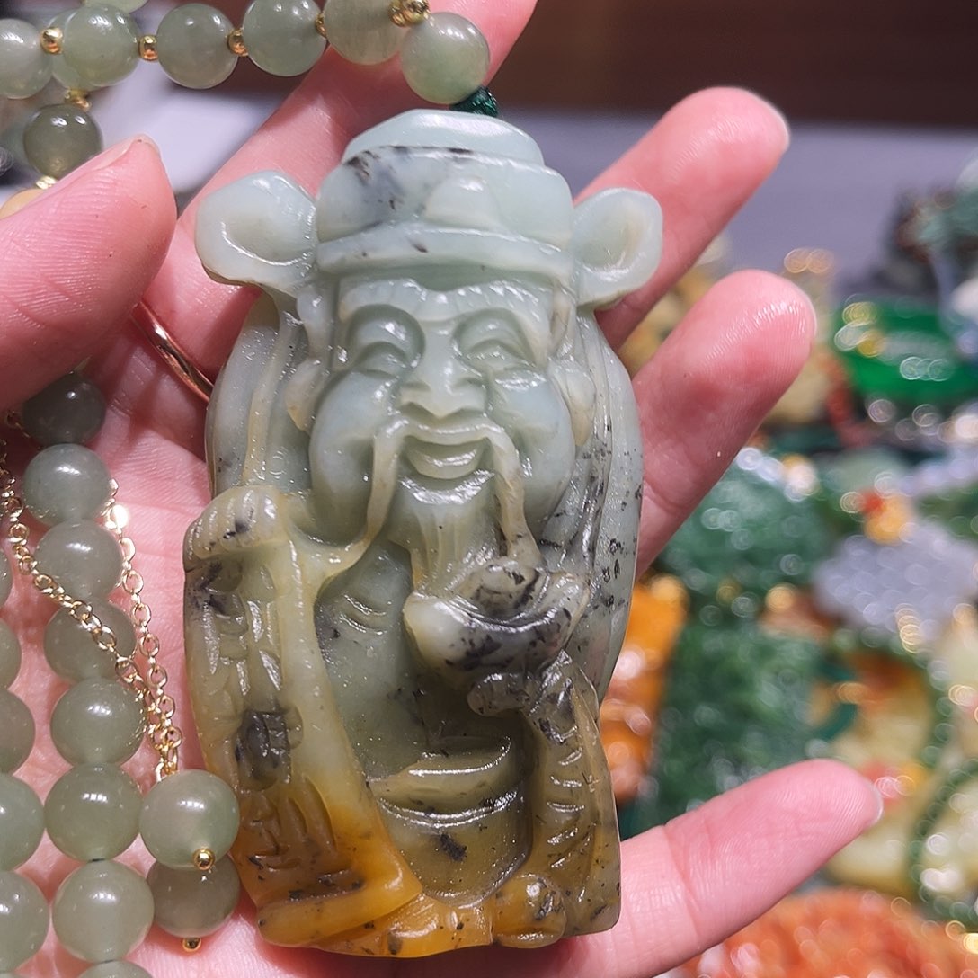 未镶嵌岫玉毛衣链