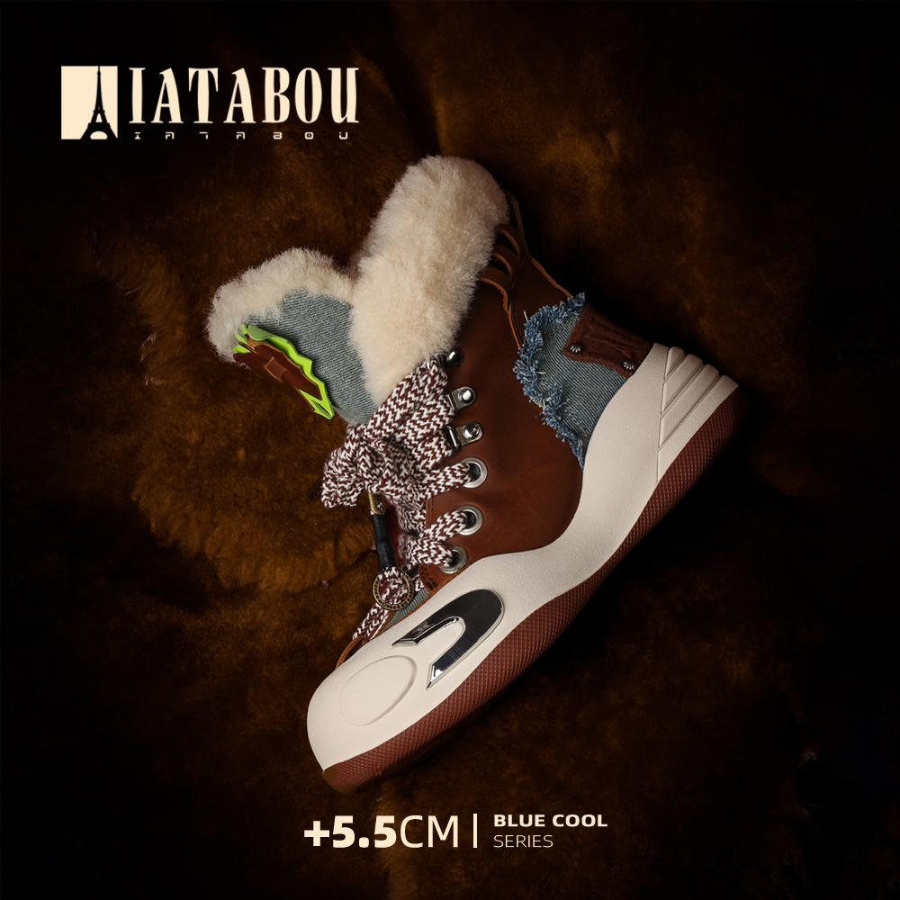 【绯夜骑士•全毛版】圆头羊毛复古朋克风女士短靴TA356116