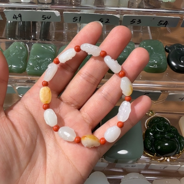 和田玉颈饰未镶嵌新疆和田玉天然真皮真色罗汉手串（活动价）