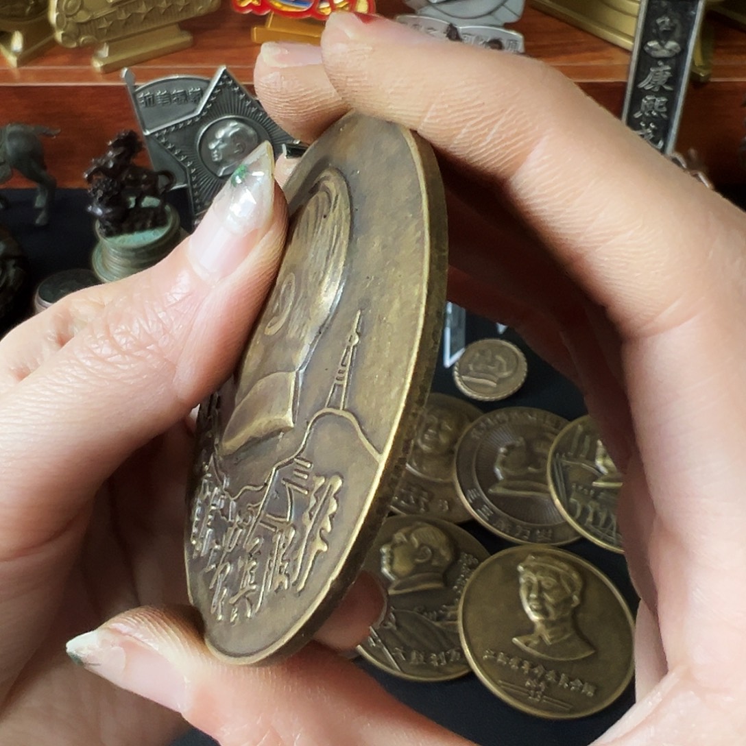 竹***风金属直播间专属摆件