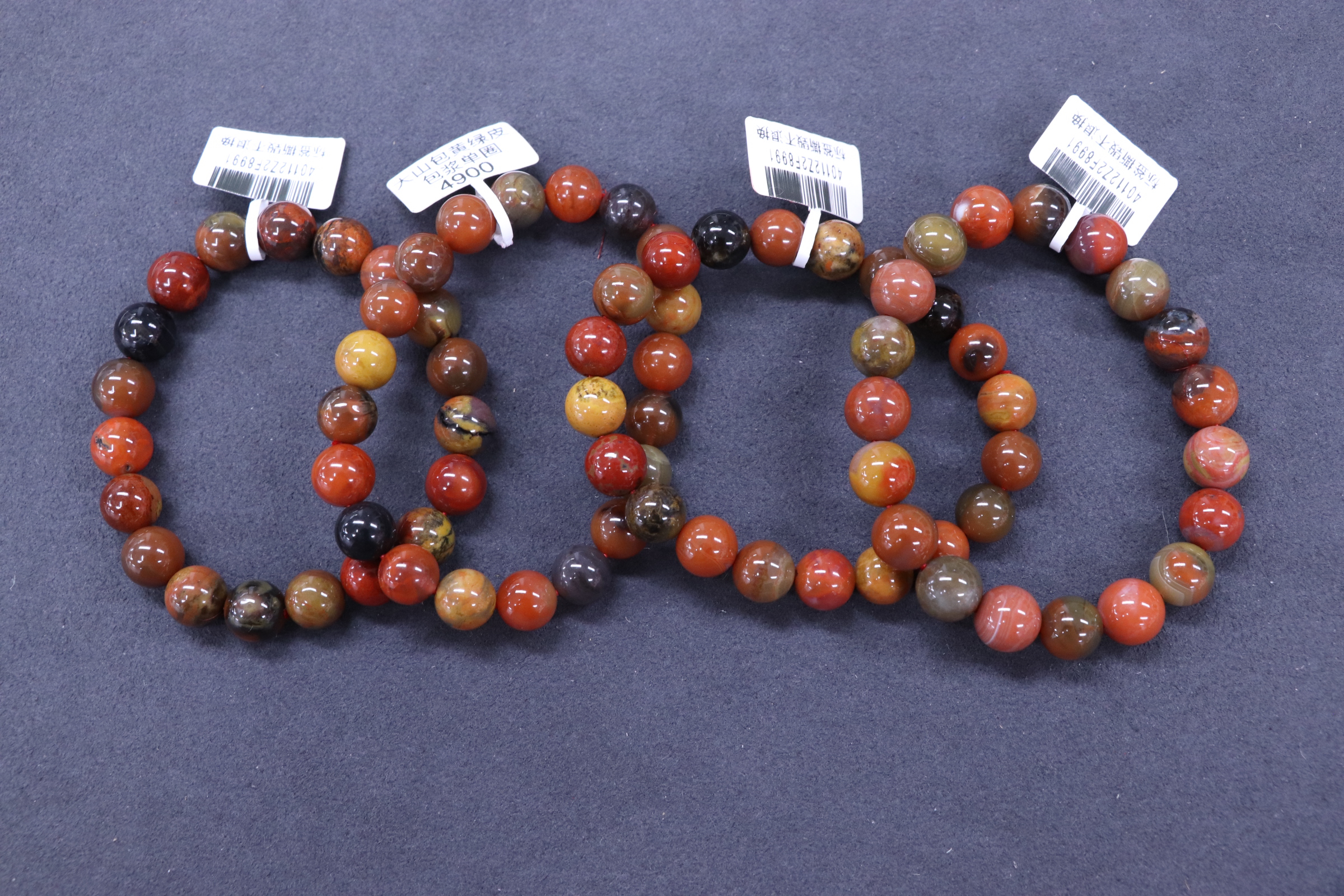 原矿无优化南红黄绿皮包浆单圈10mm左右多样发一串有坑裂慎拍