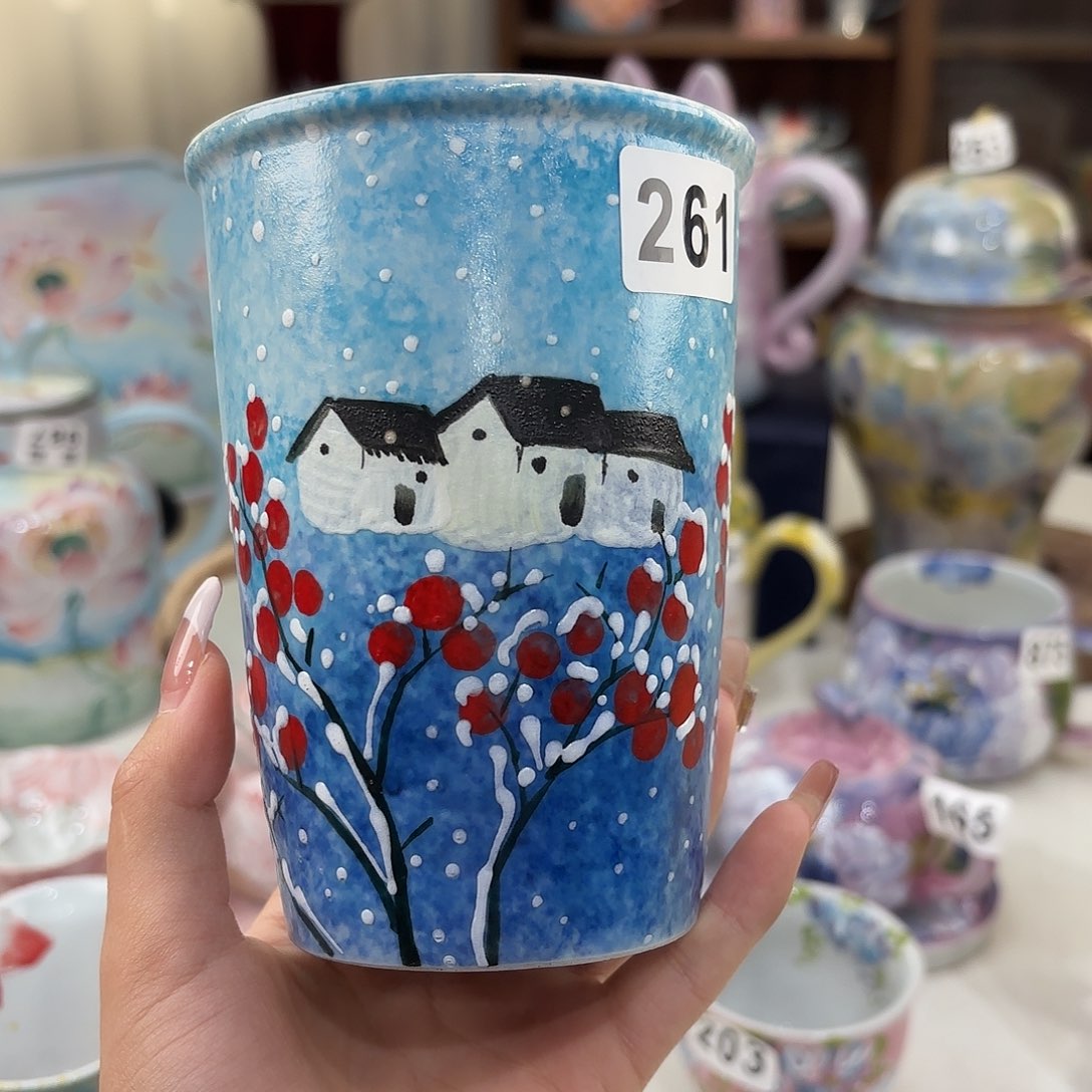 景德镇手绘高温釉下彩陶瓷茶具
