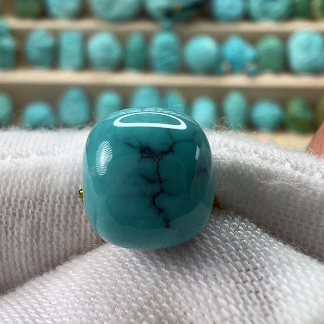 未镶嵌绿松石老型珠9.2x8.3mm