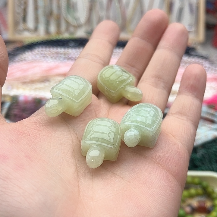 玛瑙/玉髓珠宝半成品未镶嵌3个岫玉乌龟随机发