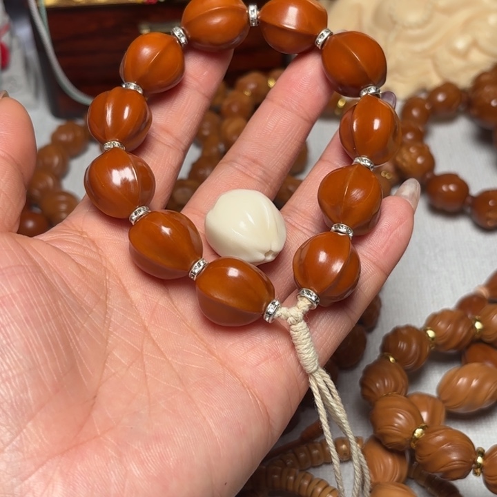 宁***丰手串/手链橄榄核1.6玉华鲨鱼背