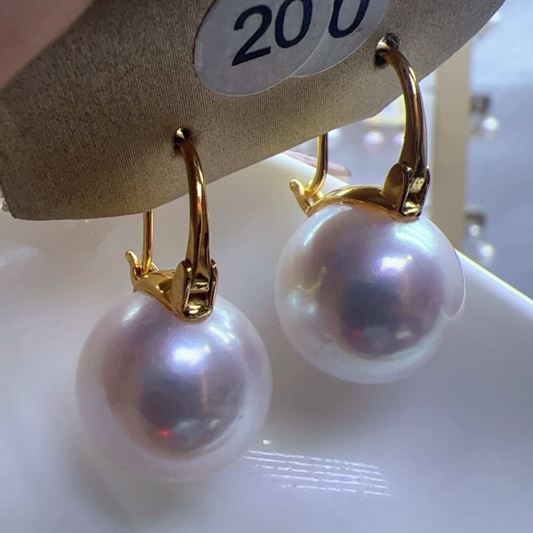 淡水珍珠耳饰银S925镶嵌