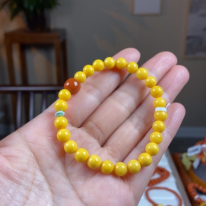琥珀手链未镶嵌蜜蜡手串7
