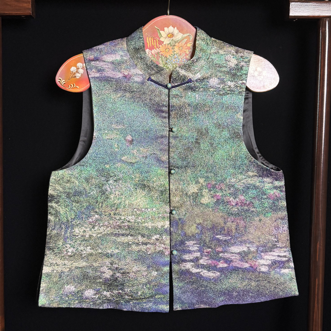 非遗，莫奈睡莲，唐锦西阵织马甲。