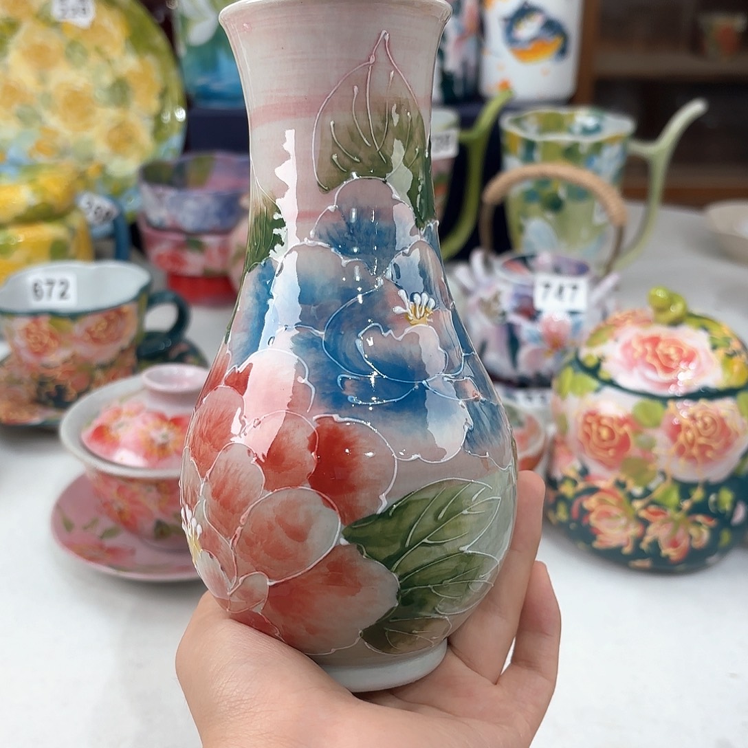 景德镇手绘高温釉下彩陶瓷茶具