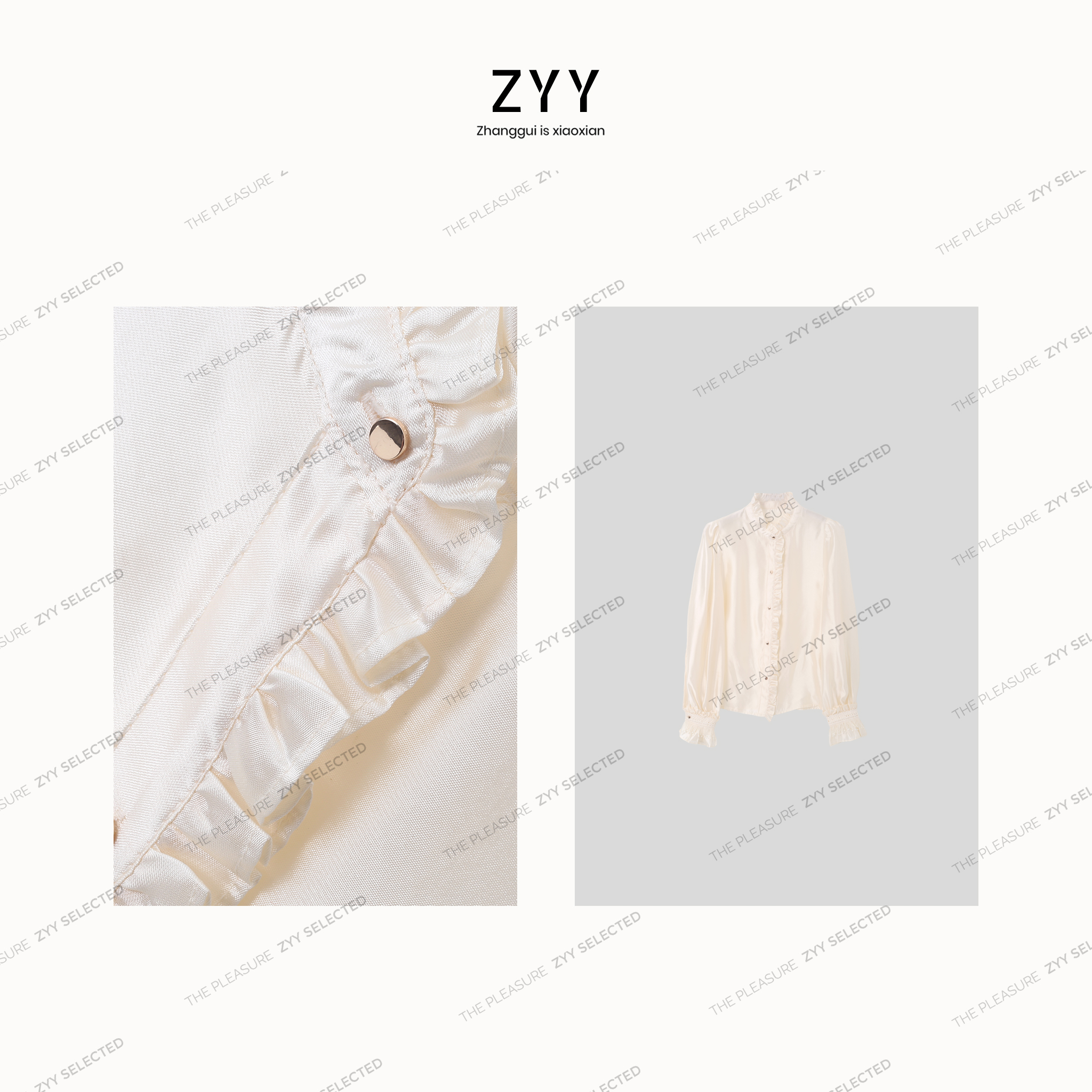 ZYY【仙梦公主】2024S/S 新品复古法式宫廷珠风轻奢衬衫女X24QC9124