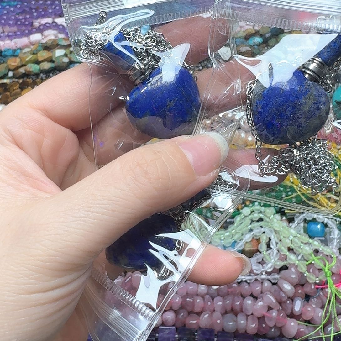 玛瑙/玉髓合金珠宝半成品一个青金香水瓶