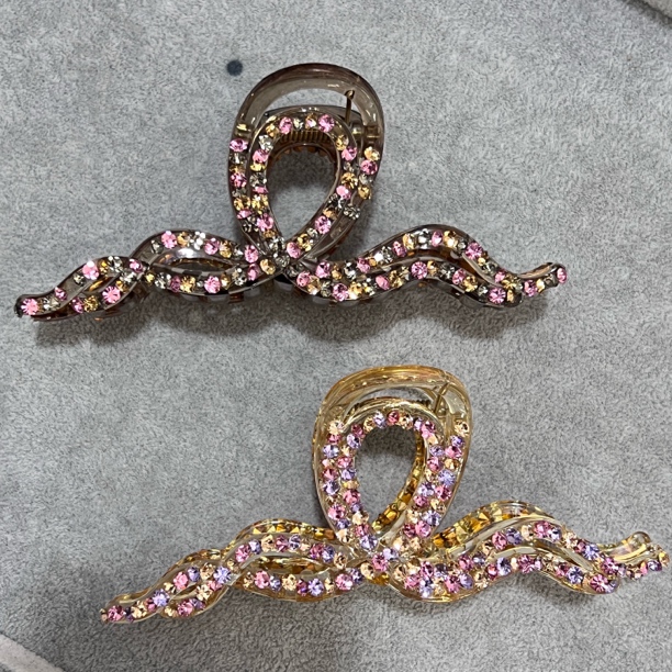 N051韩系气质百搭闪钻抓夹