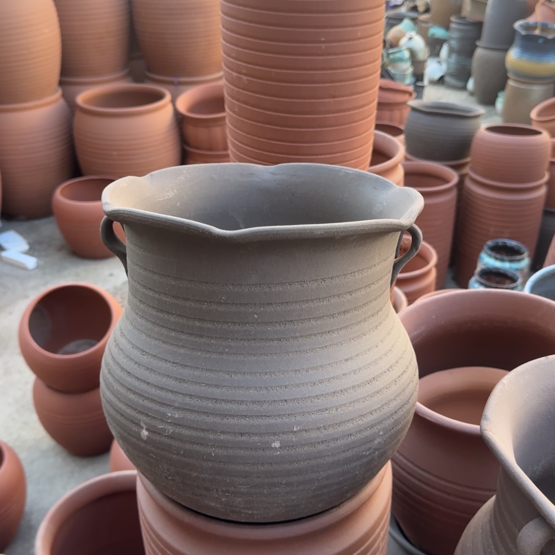 紫砂花盆口27高27宜兴紫砂