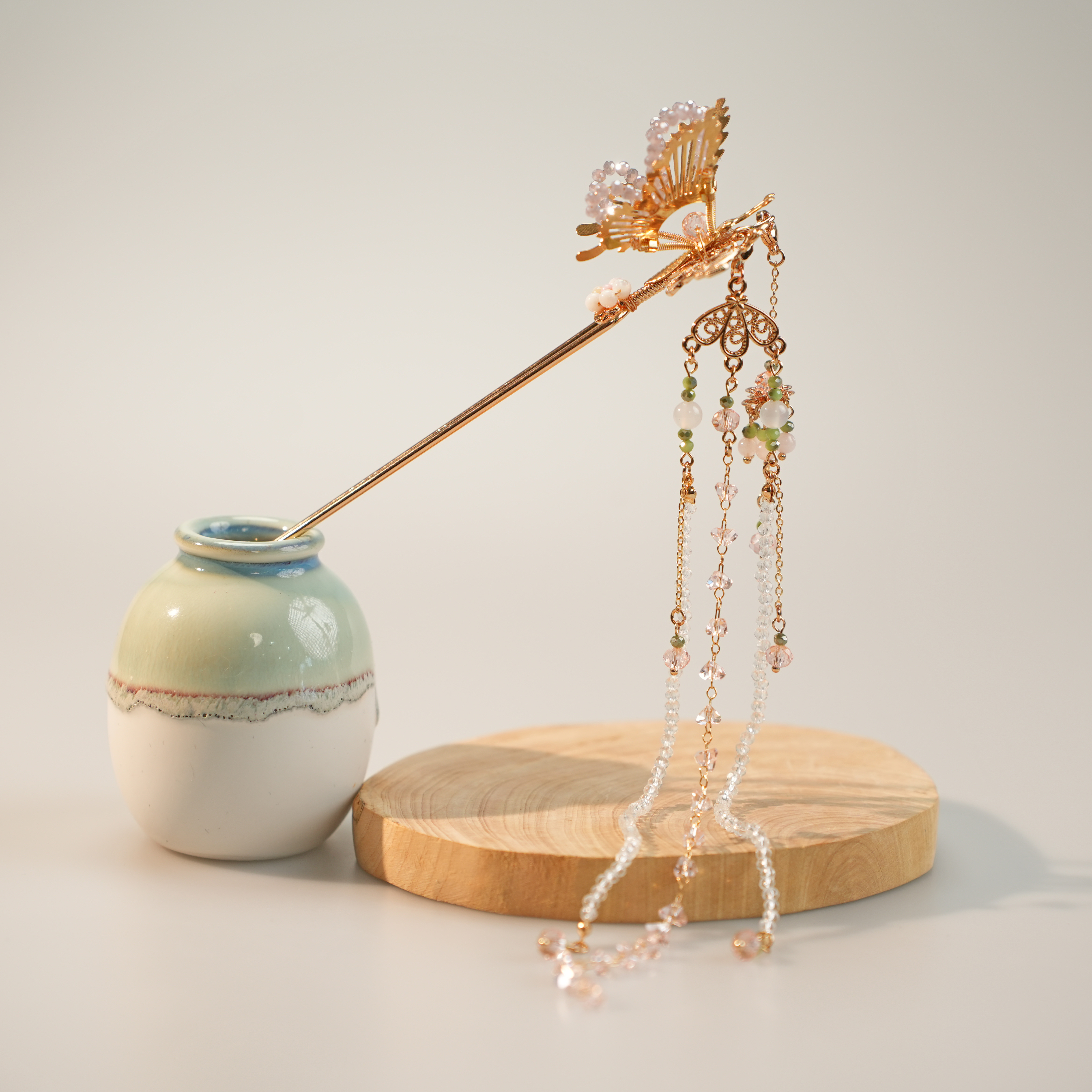 古悦倾城【花序发钗】古风长流苏发簪中国风汉服配饰中式古典发饰