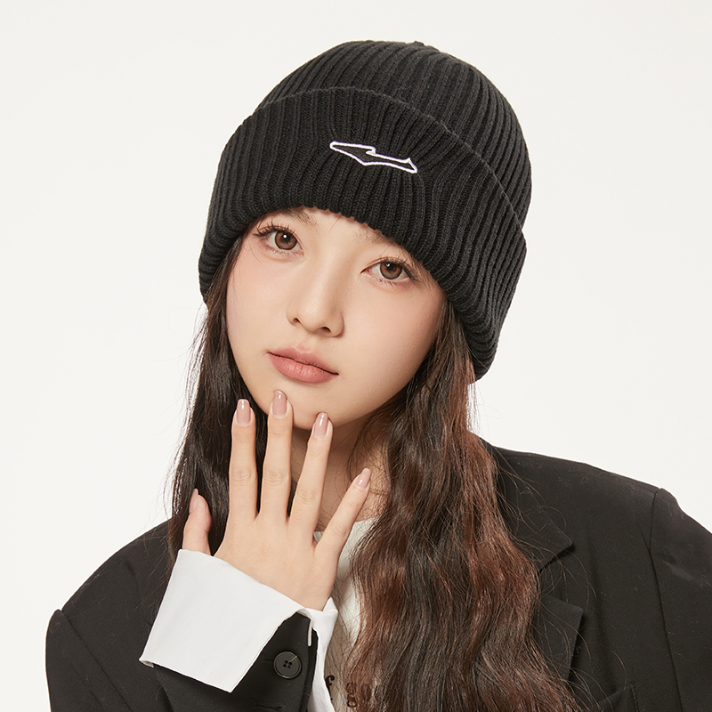 鸿星尔克女套头帽防寒针织帽帽子冬季日系加厚护耳帽亲肤时尚男