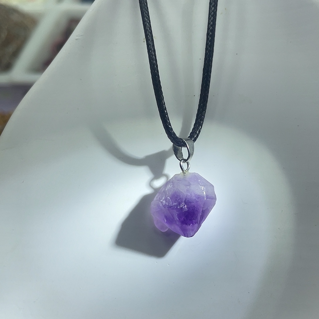 未镶嵌水晶手链紫水晶吊坠