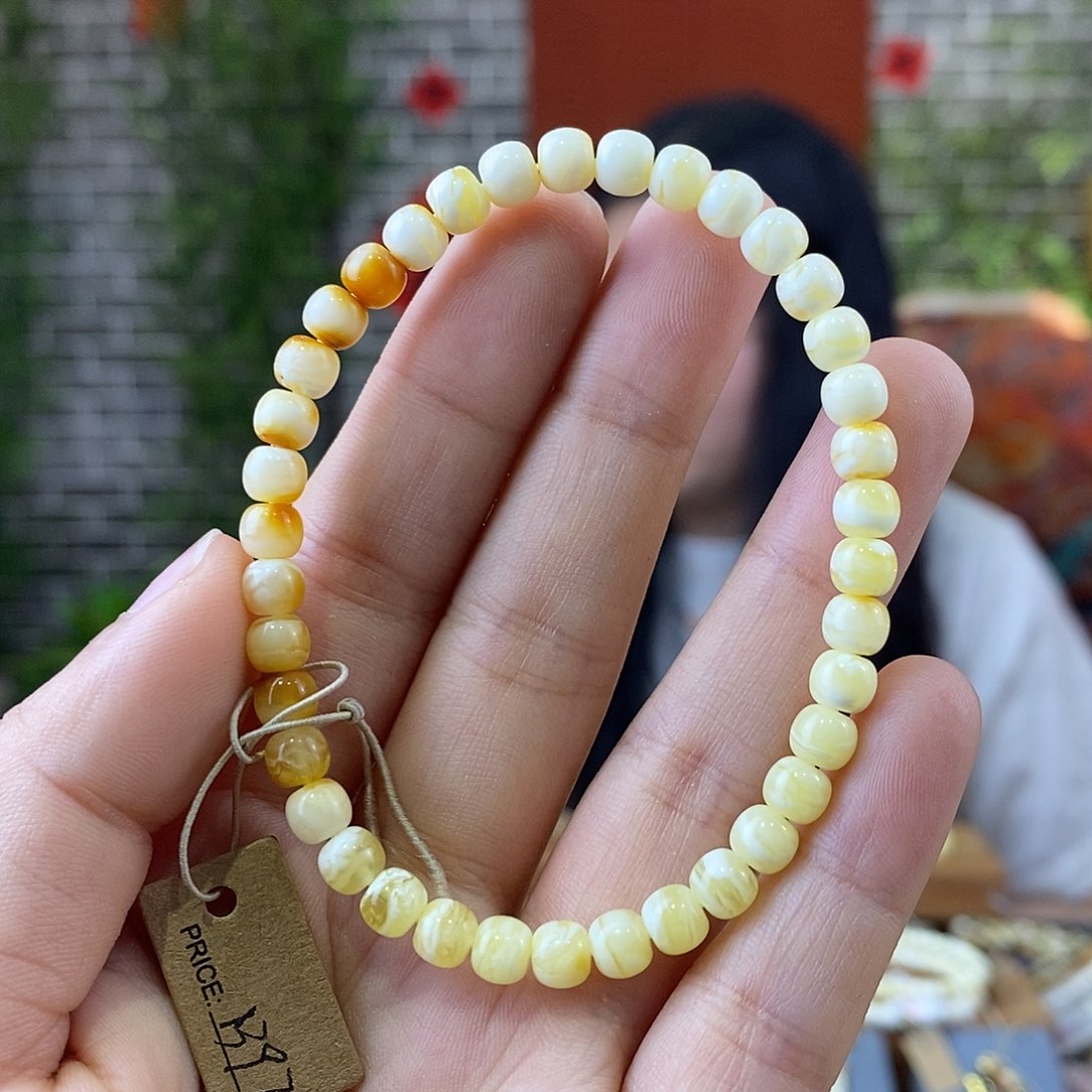 蜜蜡珠宝奇石未镶嵌蜜蜡手串5.5mm