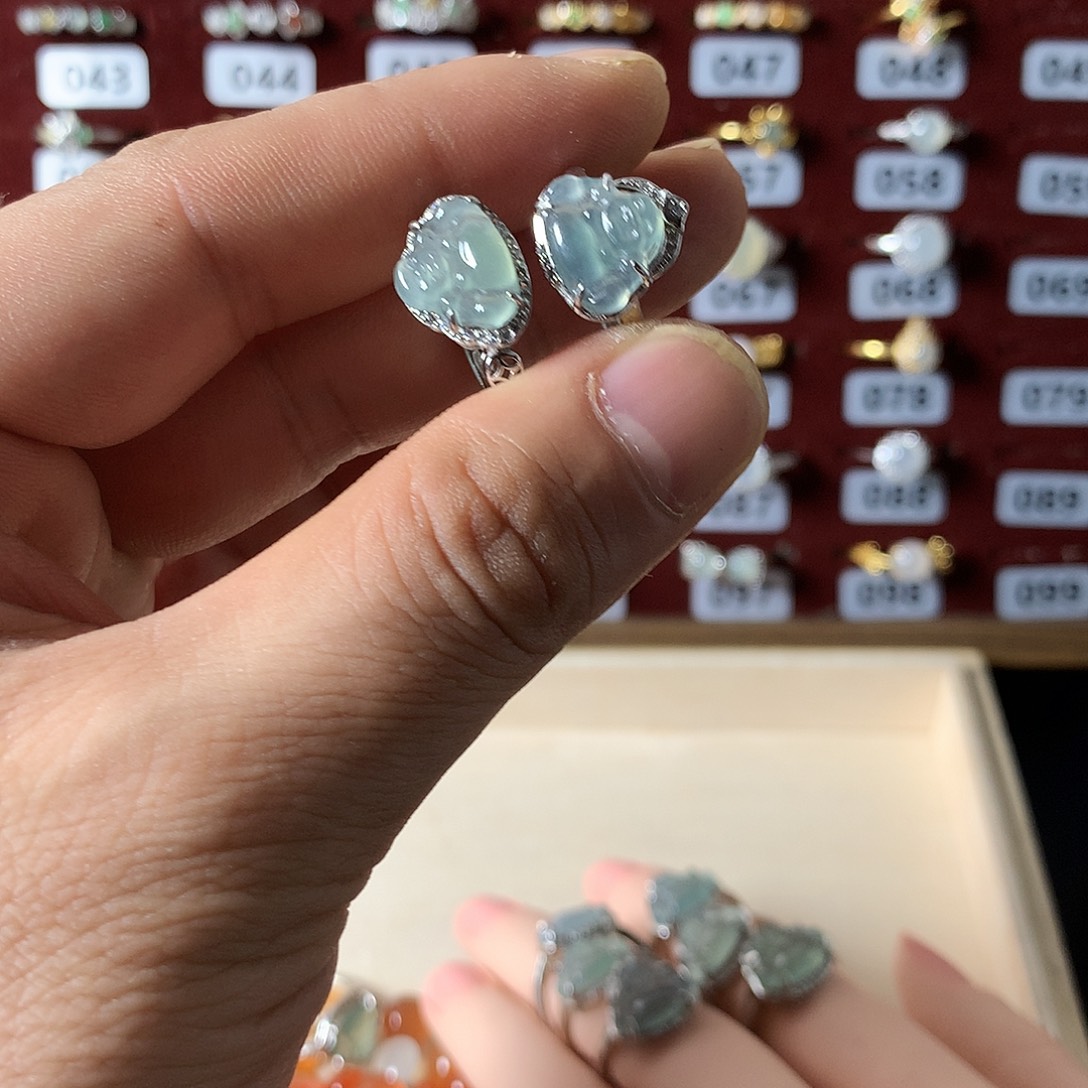 L***,翡翠银S925镶嵌戒指771