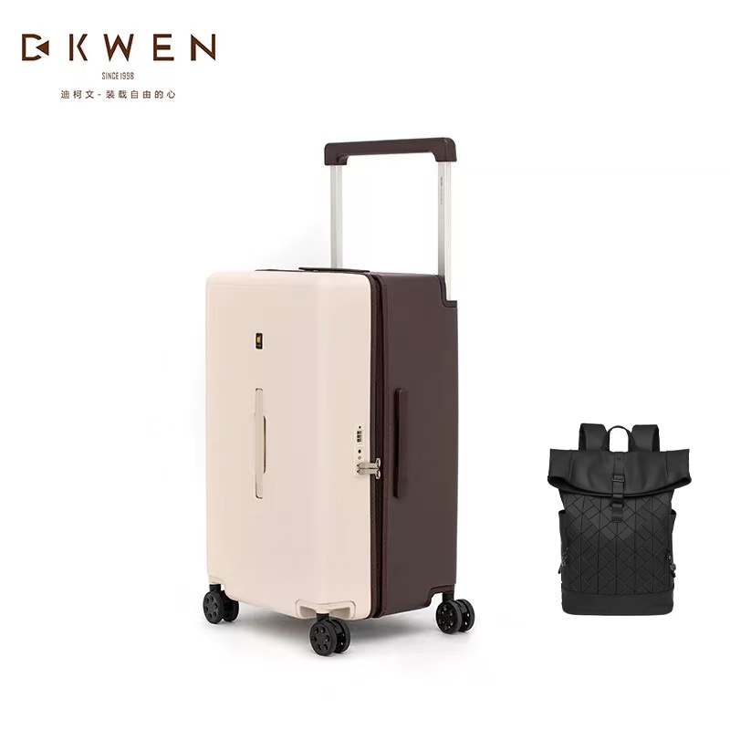 D.KWEN/迪柯文宽拉杆大容量双拼色行李箱sy
