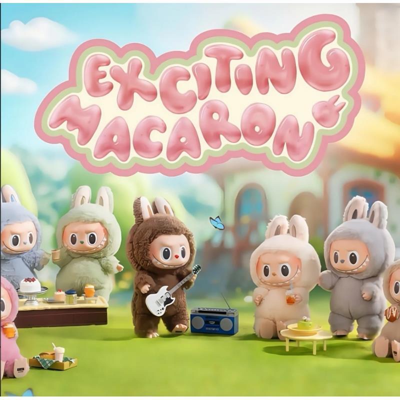 【运费险+礼盒】潮玩拉布一代馬卡龙搪胶脸系列毛绒公仔SN