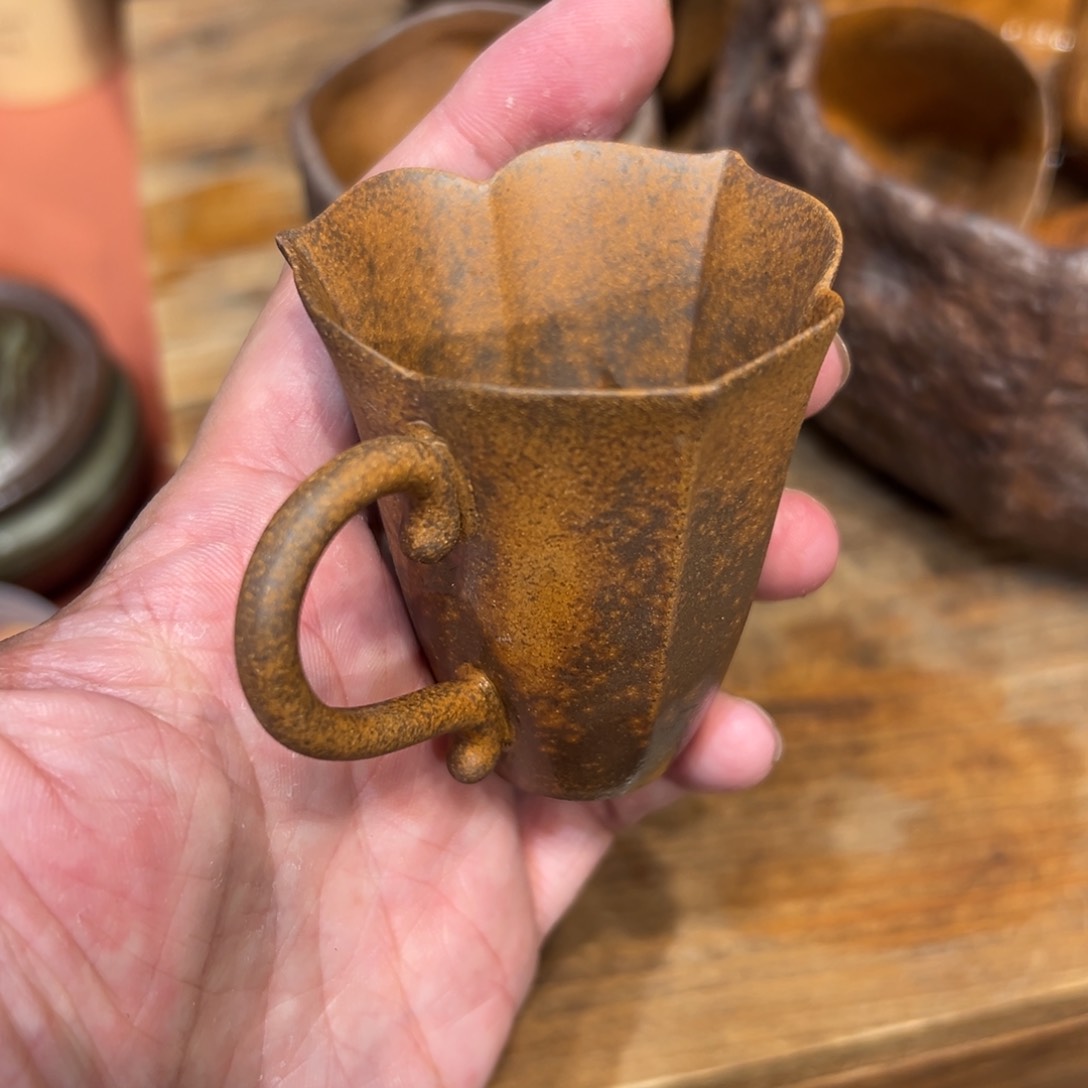 复古风格老陶泥系列茶盘茶具摆件的