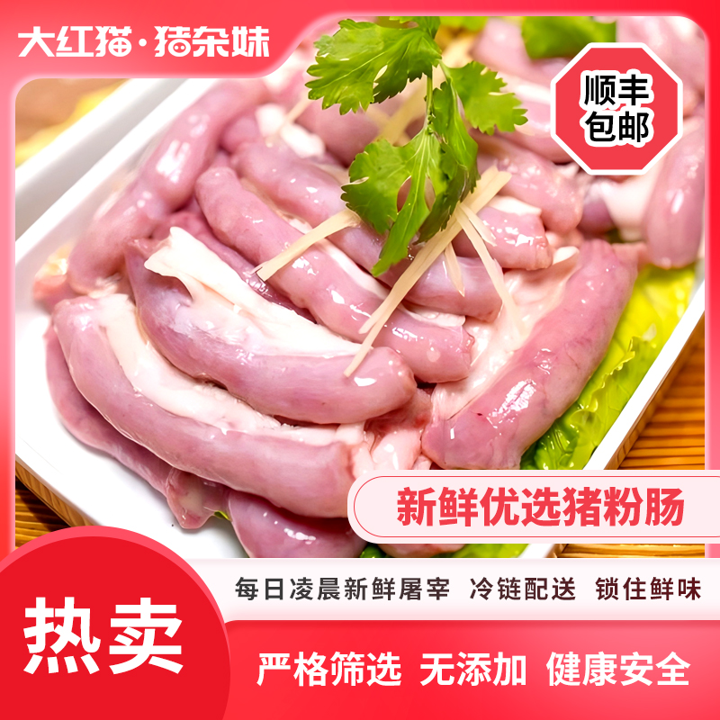 【新鲜猪粉肠】土猪农家粉肠笨猪速冻三/五斤装 顺丰包邮