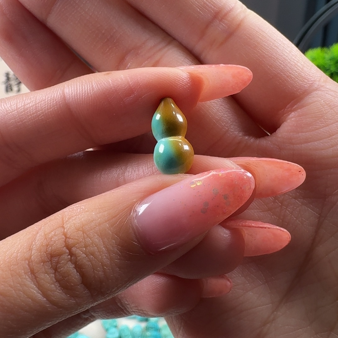 绿松石未镶嵌吊坠(不含链)双色葫芦