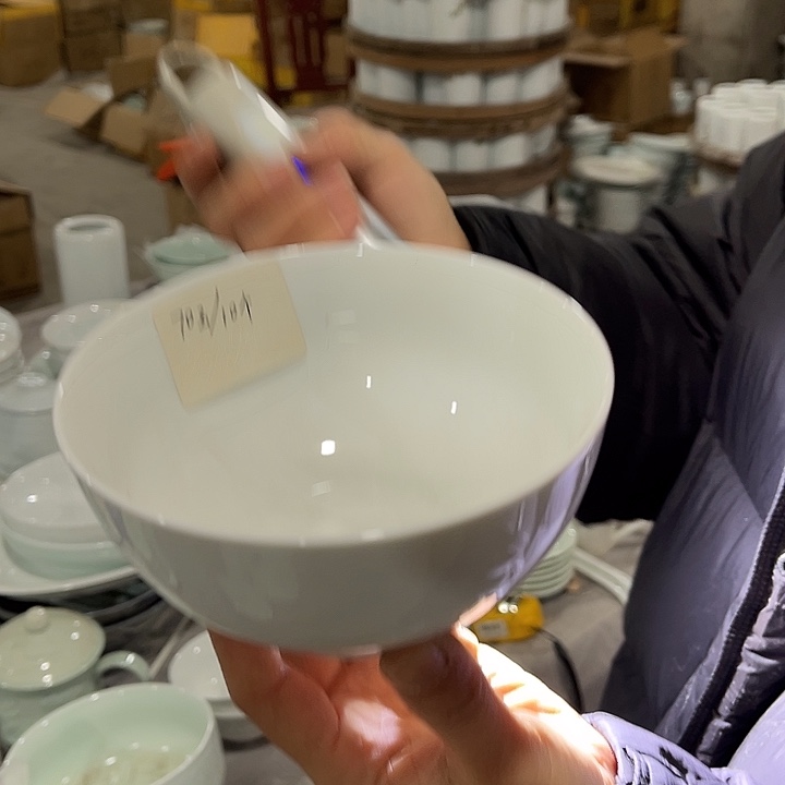 瓷片高白泥五英寸罗汉米饭碗六个微瑕包邮