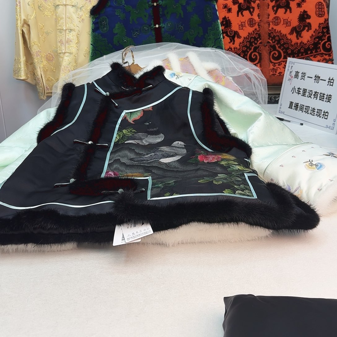 黑色水貂毛马甲马甲