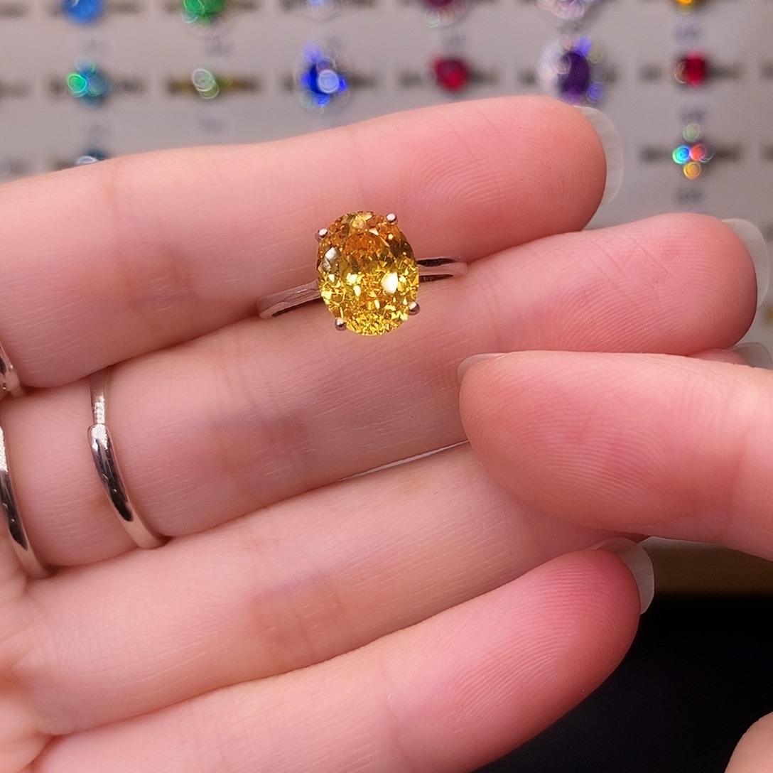 红宝石银S925镶嵌戒指