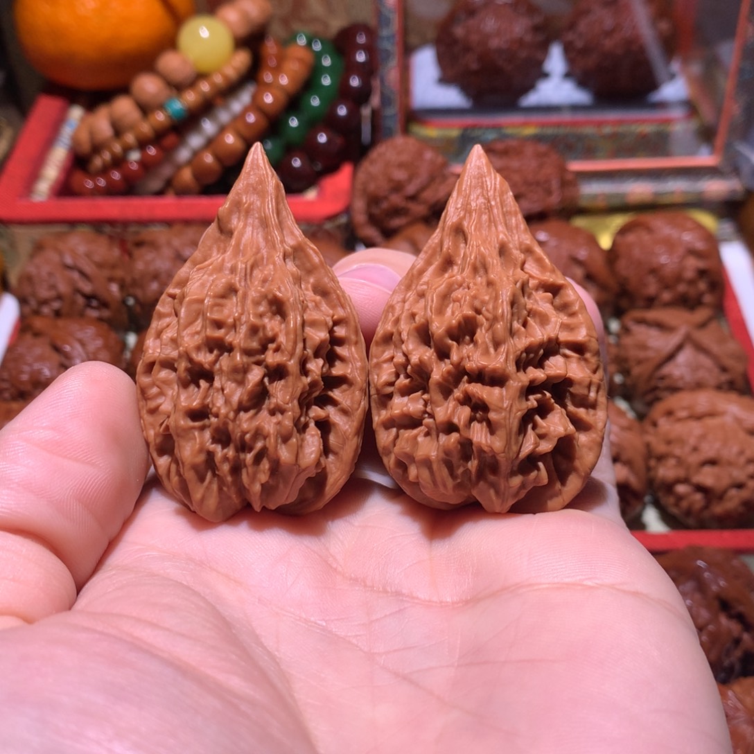 文玩核桃把件35尺红缨枪文玩核桃