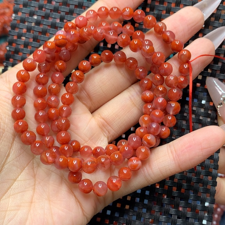 南红玛瑙手串未镶嵌5mm