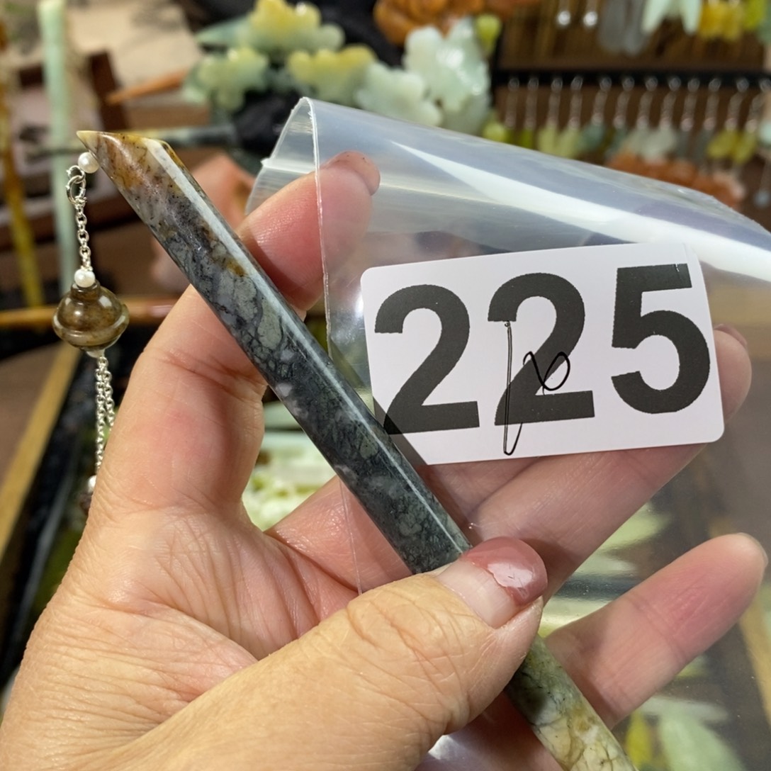 蛇纹石玉玉簪合金ᦸ****