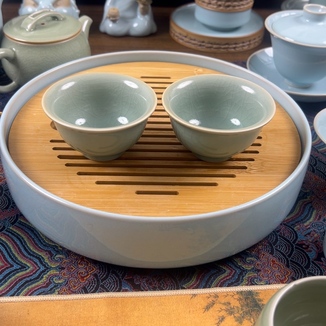 瓷杯子仿古釉水永乐压手杯