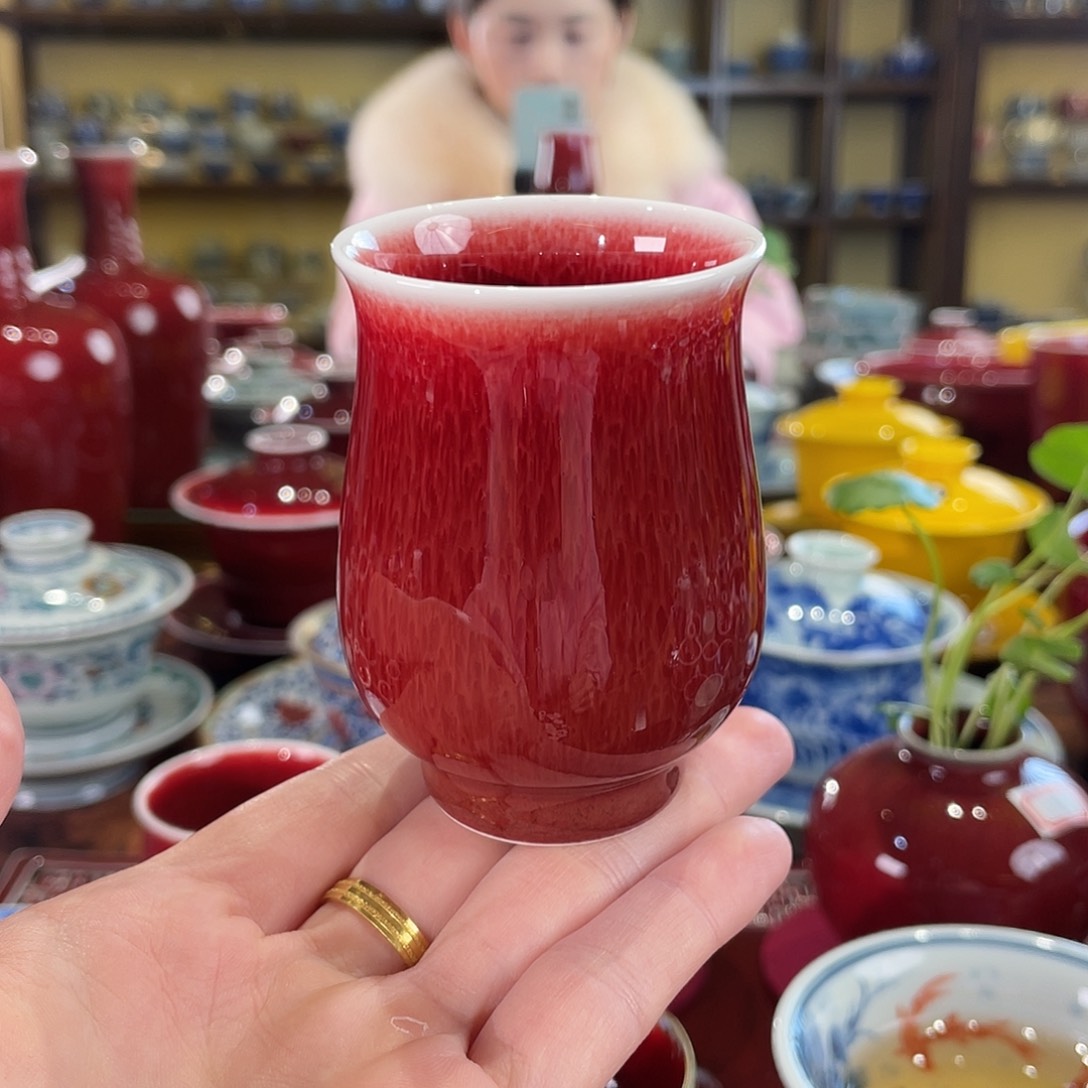 清欢雅玩郎红福利郁金香杯