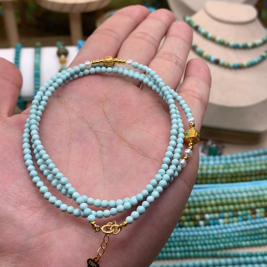 绿松石手链银S925镶嵌