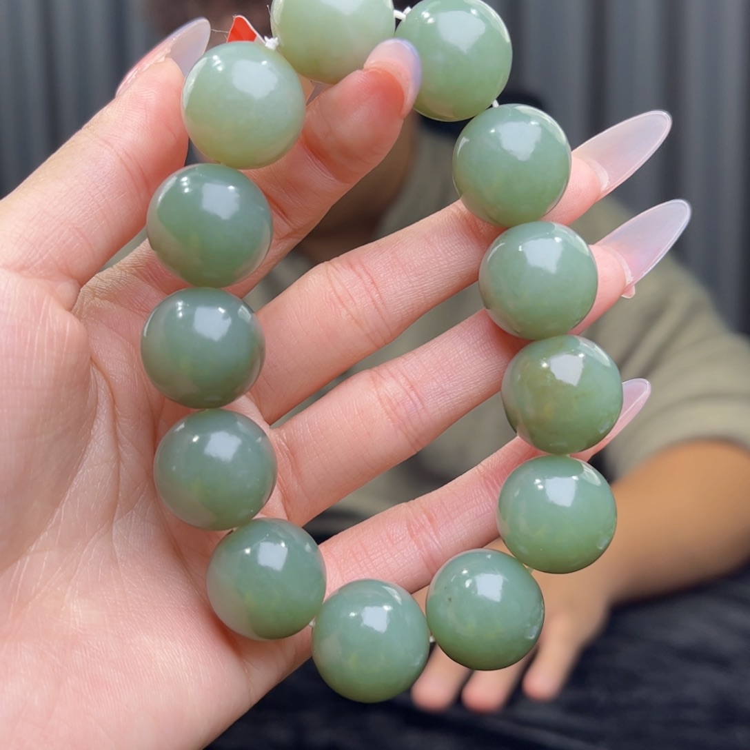 和田玉未镶嵌手链天然和田玉新疆且末蓝18