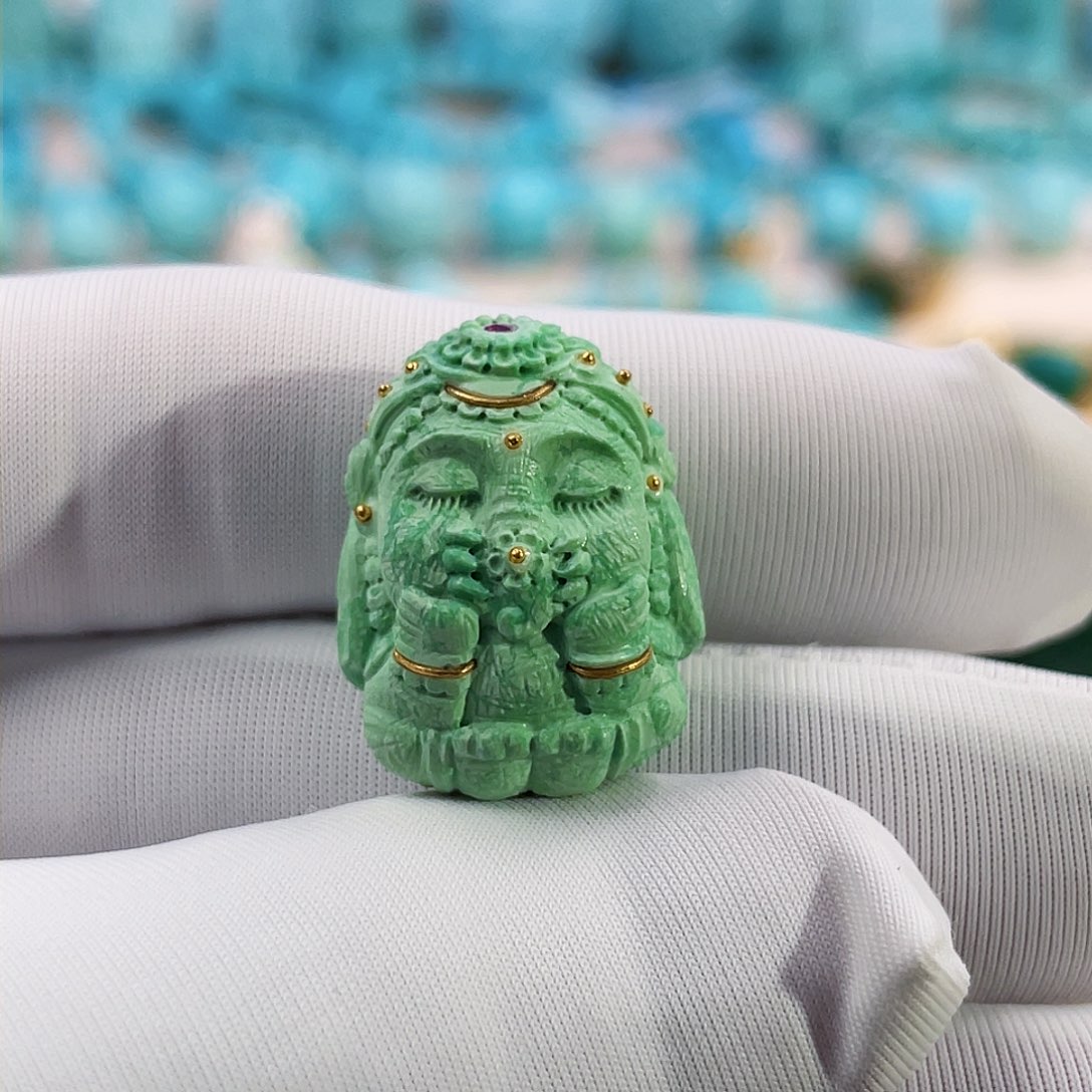 绿松石珠宝奇石未镶嵌