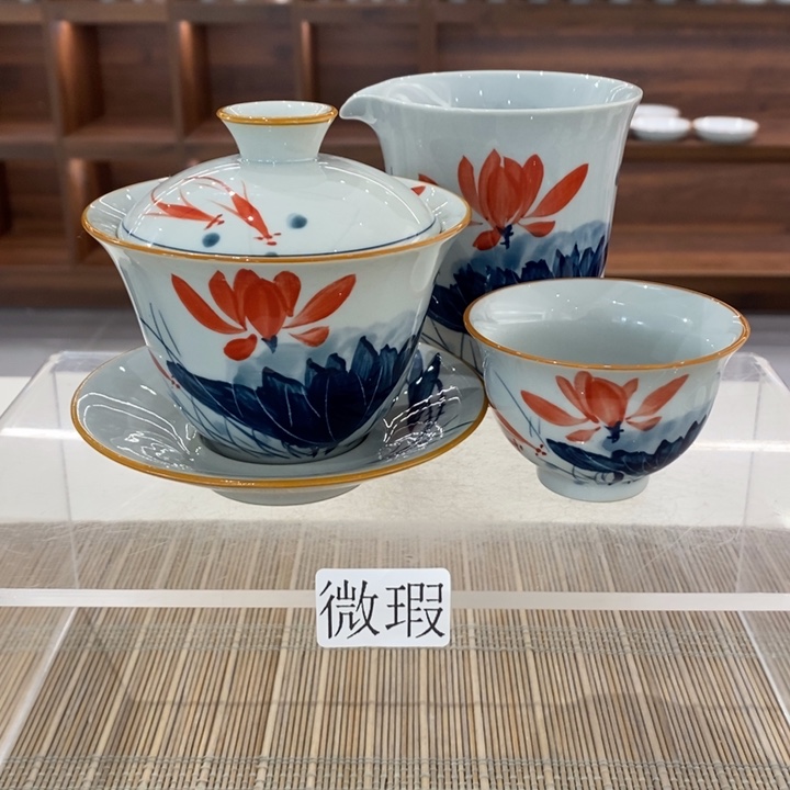 釉下老陶泥手工绘制