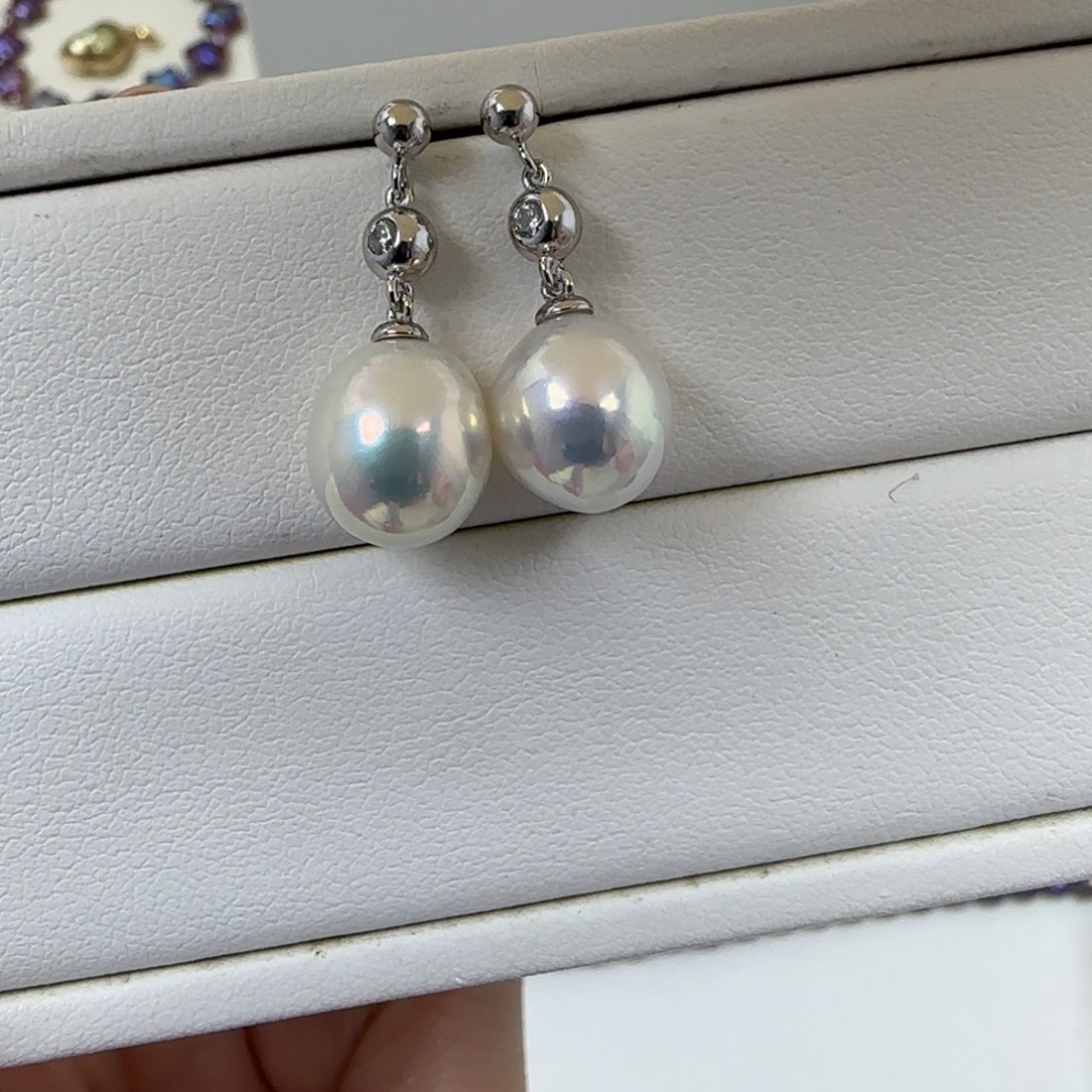 耳饰淡水珍珠银S925镶嵌