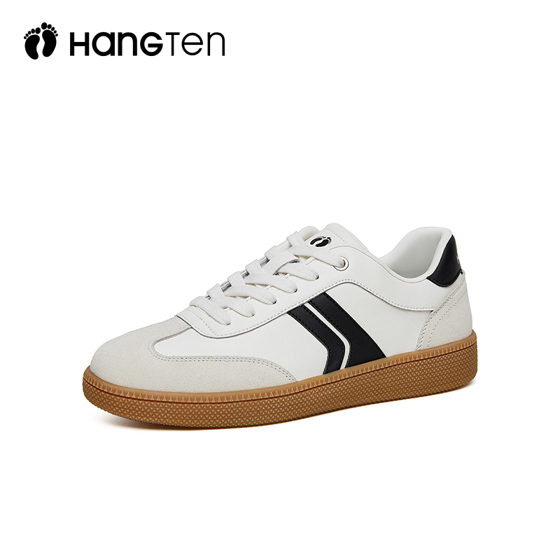 Hang Ten欢腾2025秋冬新款休闲鞋潮流德训鞋百搭小白鞋男士百搭