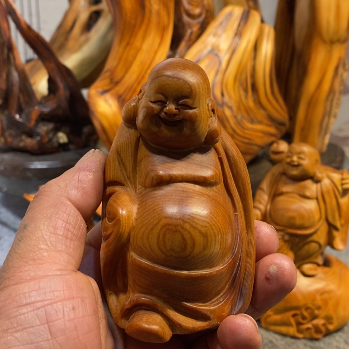 【闪购商品】柏木（崖柏）根雕木雕工艺品摆件家居买十送一手把件