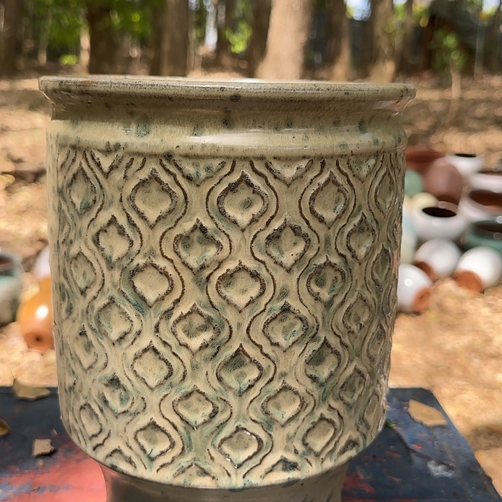 紫砂花盆高 30口20