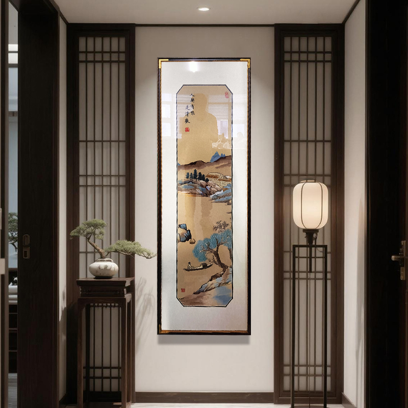 【苏绣坊】高端苏绣装饰中式玄关背景玄关挂画2025最新家居饰品壁画