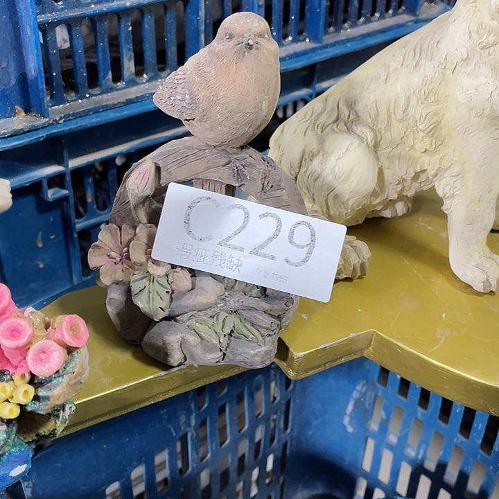 摆件贝*孤品老货微瑕瓷