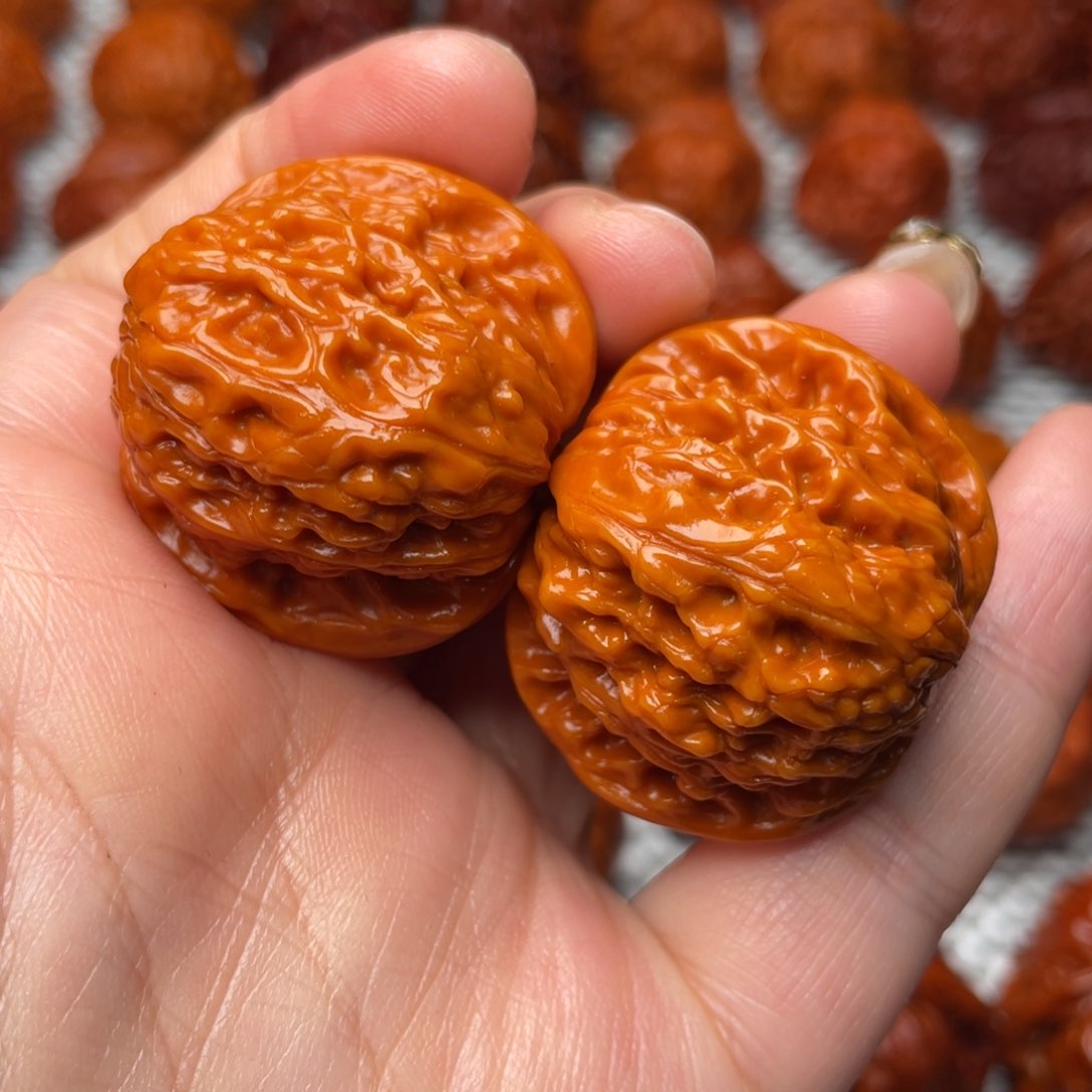 桃核吊坠文玩核桃 手把件 磨盘 35