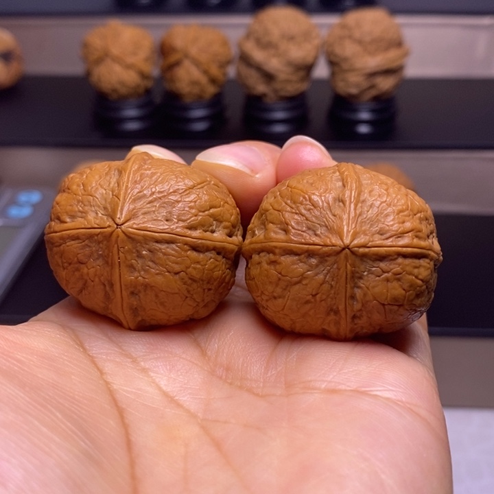 文玩核桃把件骰子四楞45