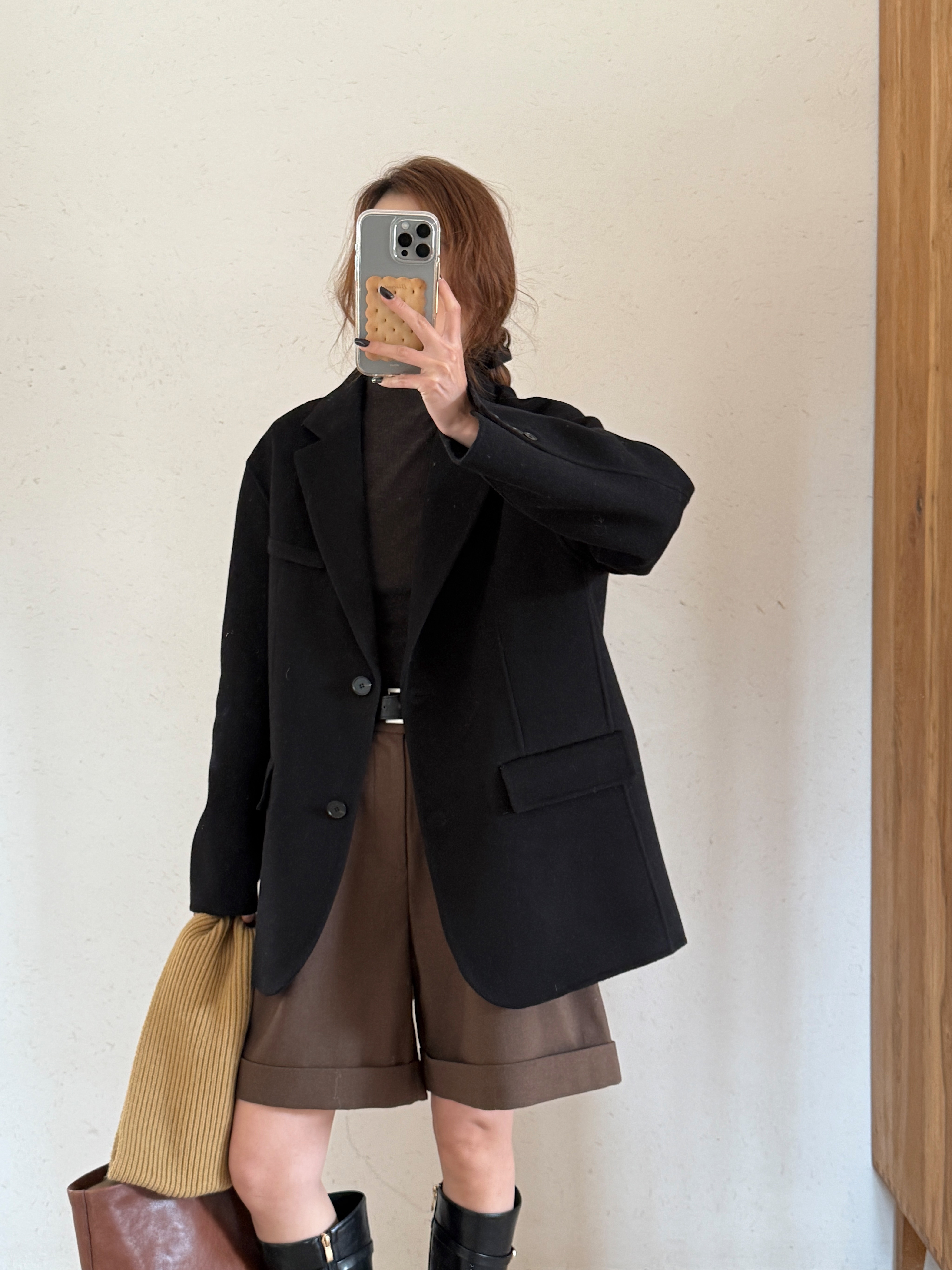 闪闪兒 元  vov休闲韩系西服百搭款羊毛大衣21001