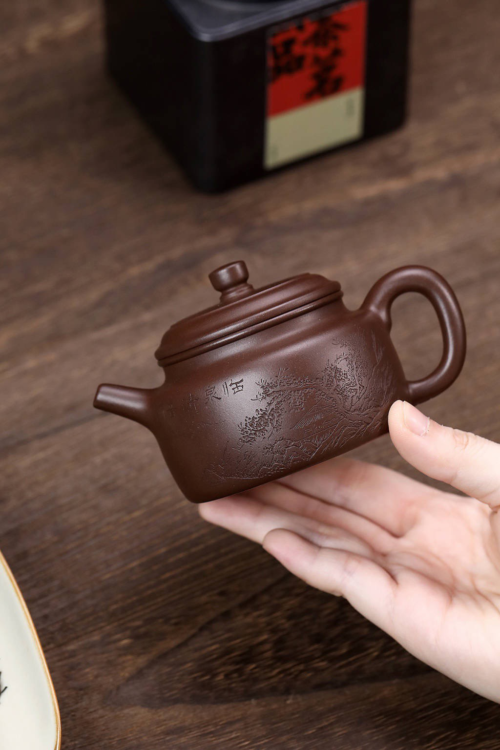 小品德钟老紫泥家用宜兴原矿茶具