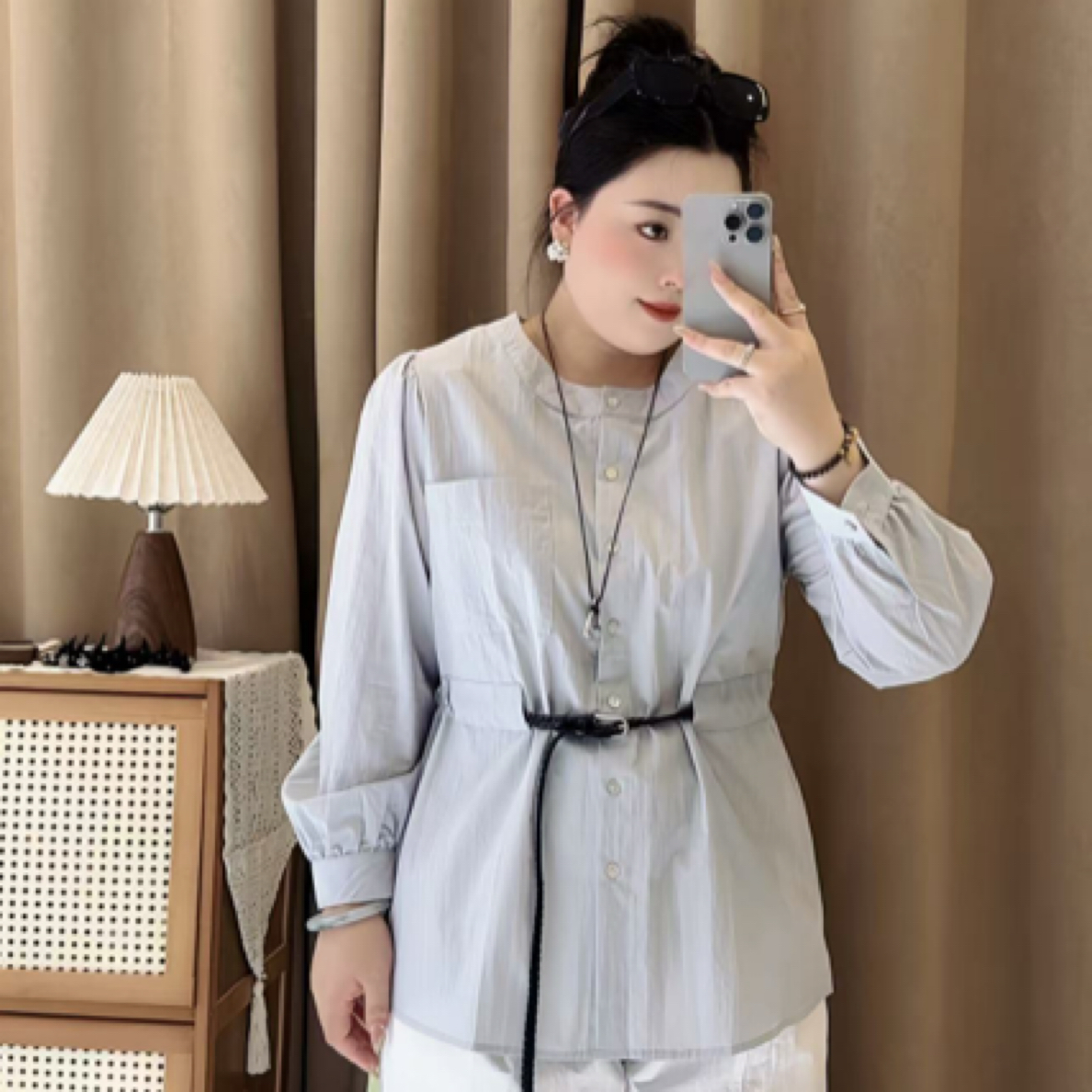文文家秋季新款（55-165）设计感上衣女